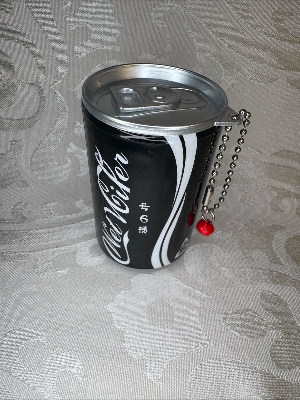 New Soda can mini wet wipes Black Can Keychain